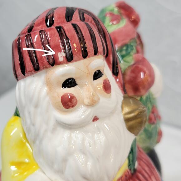 VINTAGE Lotus Cowboy Santa Creamer 7" Hand Painted Holiday Christmas Gift - Picture 7 of 16